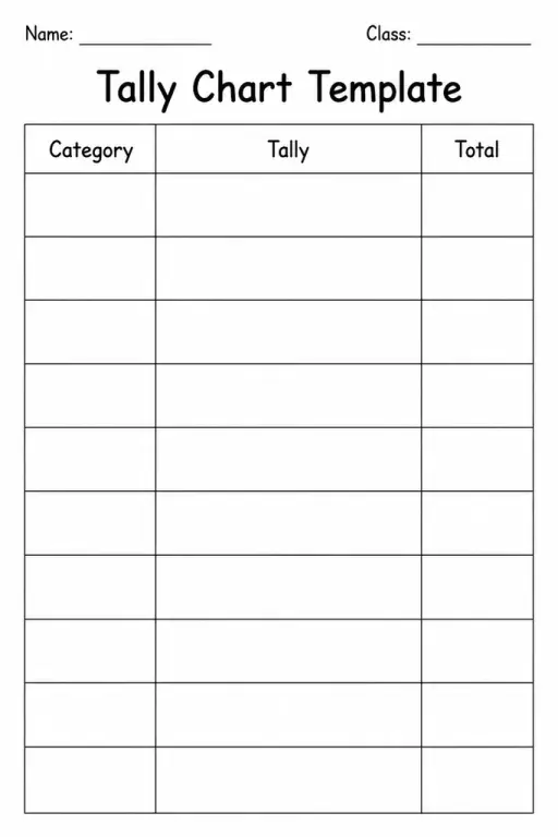 Tally Chart Template
