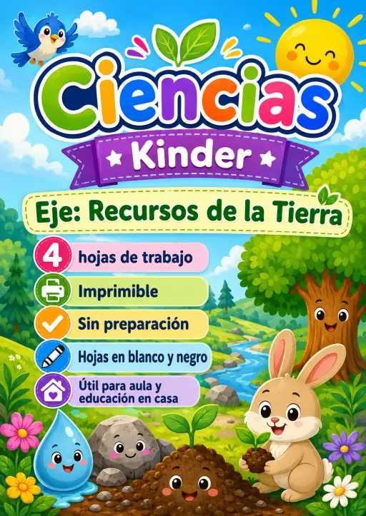 Kinder - Recursos de la Tierra - Paquete de ciencias en español