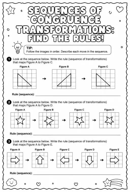 Sequences of congruence transformations: find the rules