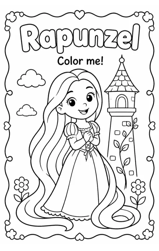 Rapunzel Coloring Pages