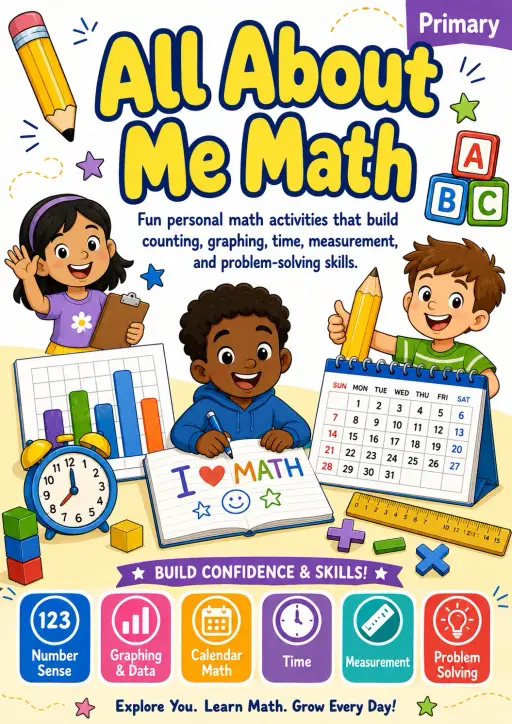 All About Me Math Worksheet Pack