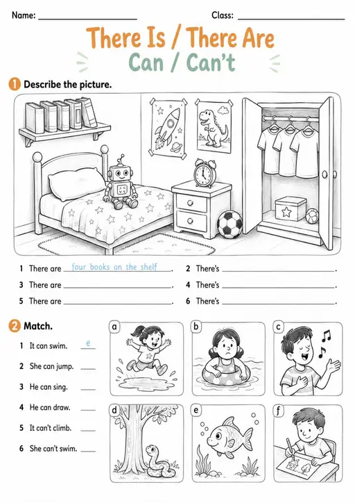 Grade 1 Mixed Grammar Review Pack - 2 Worksheets | Grade 1 Grammar