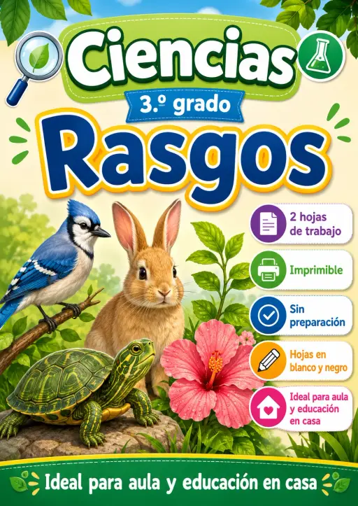3.º grado - Rasgos - Paquete de ciencias en español