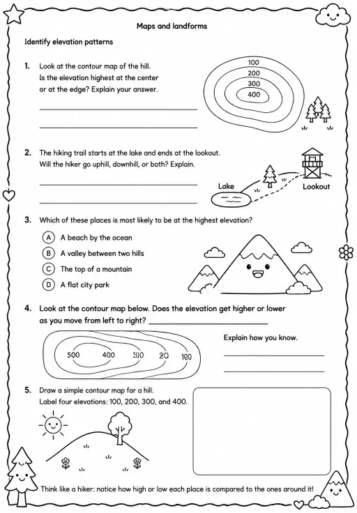 Identify elevation patterns