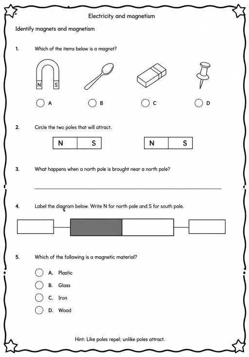 Identify magnets and magnetism