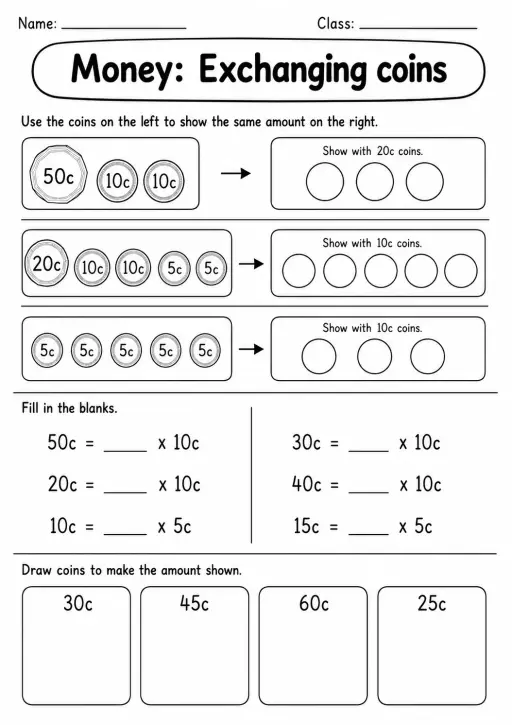 Grade 1 Data And Graphs Math Worksheet Pack
