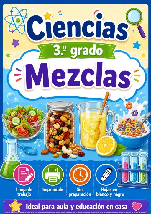 3.º grado - Mezclas - Paquete de ciencias en español