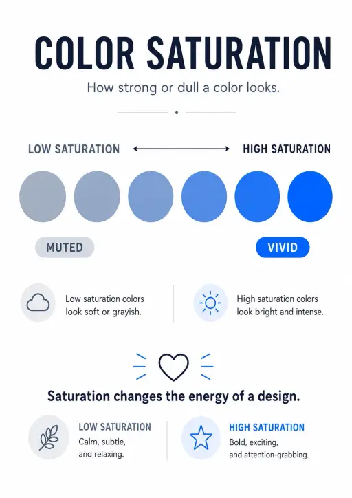 Color Saturation Color Theory Infographic