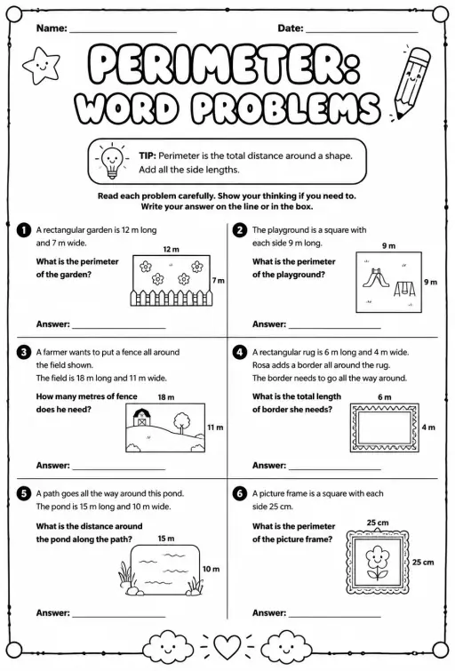 Perimeter: word problems
