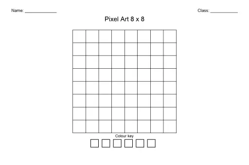 Pixel Art Grid 8x8 (Blank)