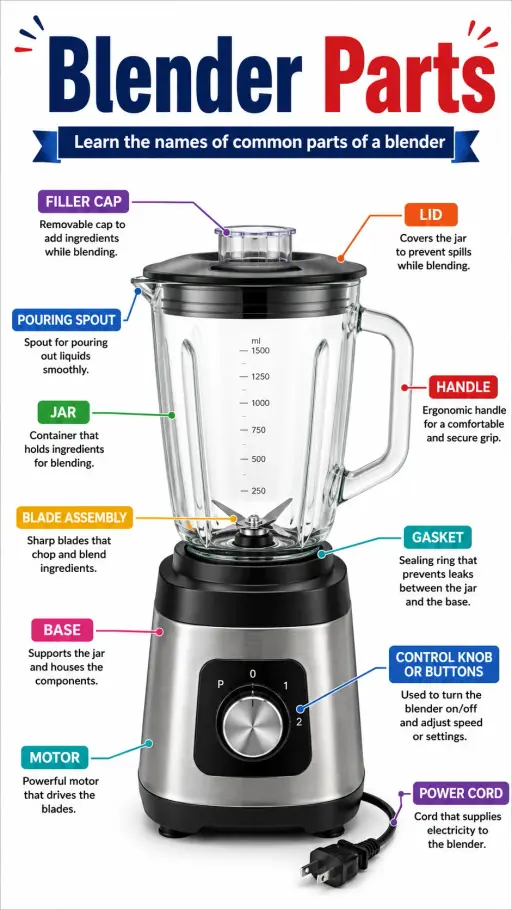 Blender Parts Infographic