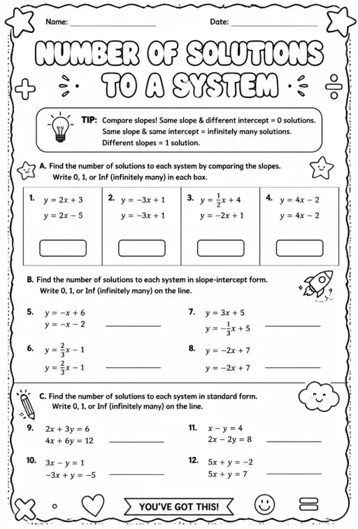 Find the number of solutions to a system of equations