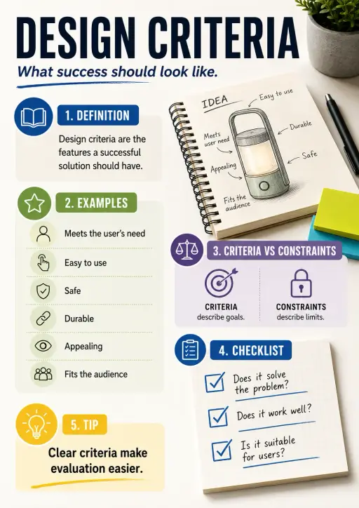 Design Criteria Design Thinking Infographic