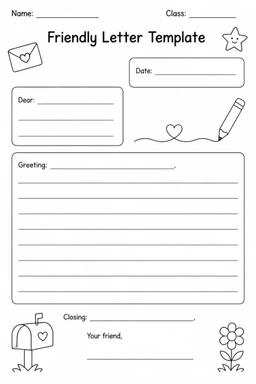 Friendly Letter Template