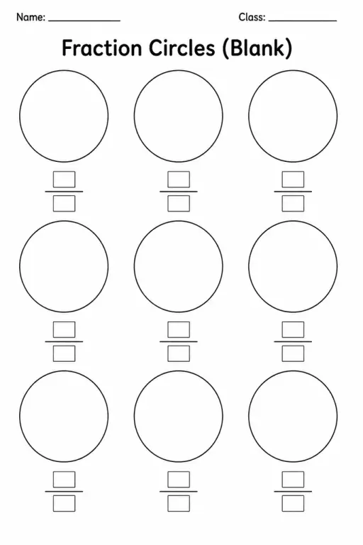 Fraction Circles (Blank)