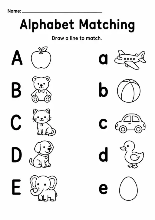 Alphabet Matching — Kindergarten
