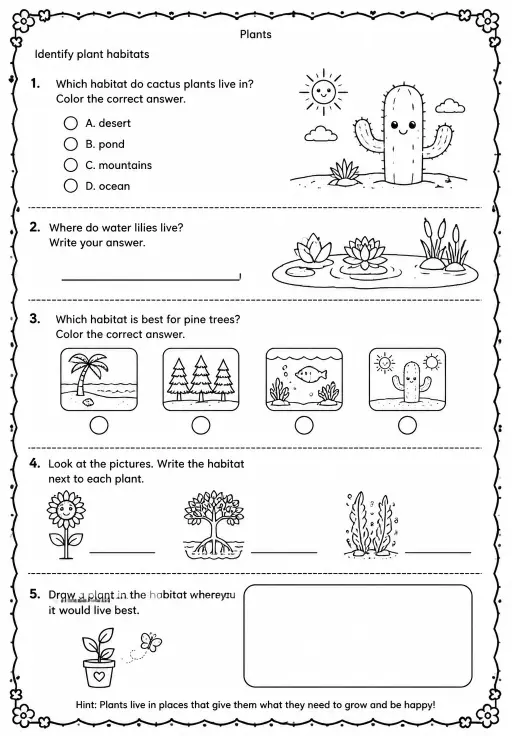 Identify plant habitats