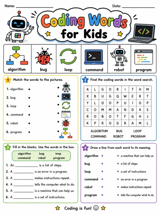 Coding Words for Kids
