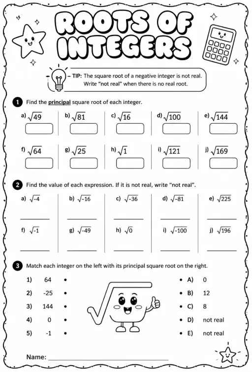 Roots of integers