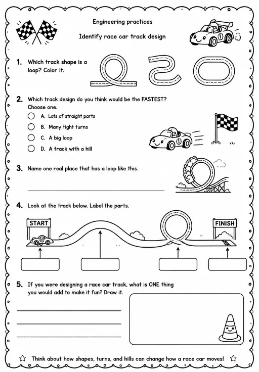 Identify race car track design