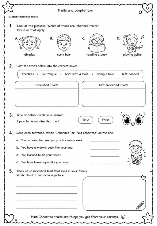 Classify inherited traits