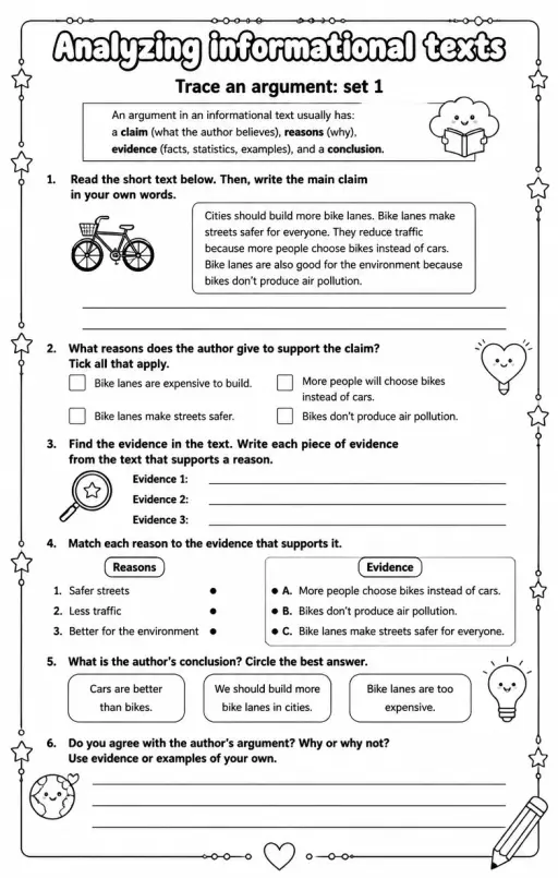 Trace an argument: set 1