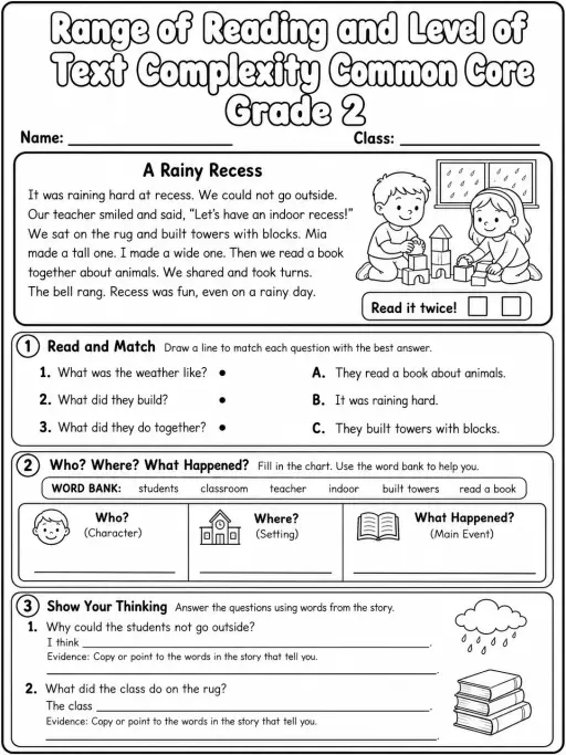 Range of Reading and Level of Text Complexity Common Core Grade 2