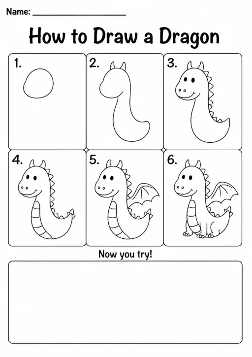 How to Draw a Dragon — Kindergarten
