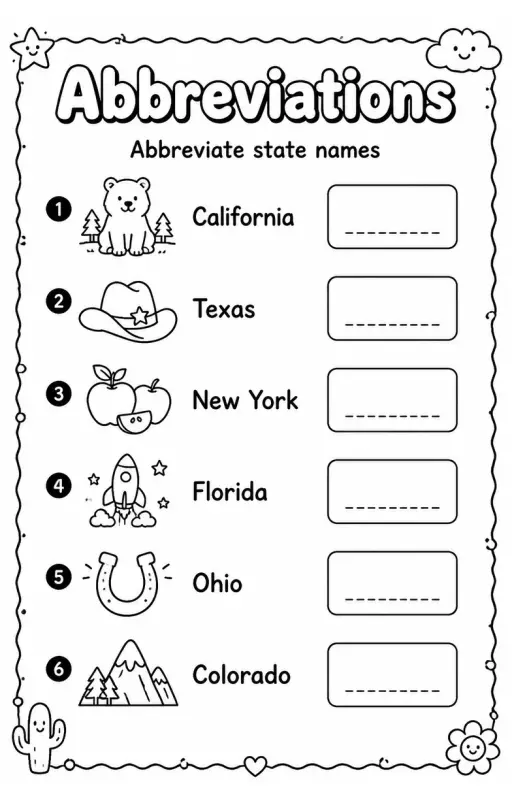 Abbreviate state names