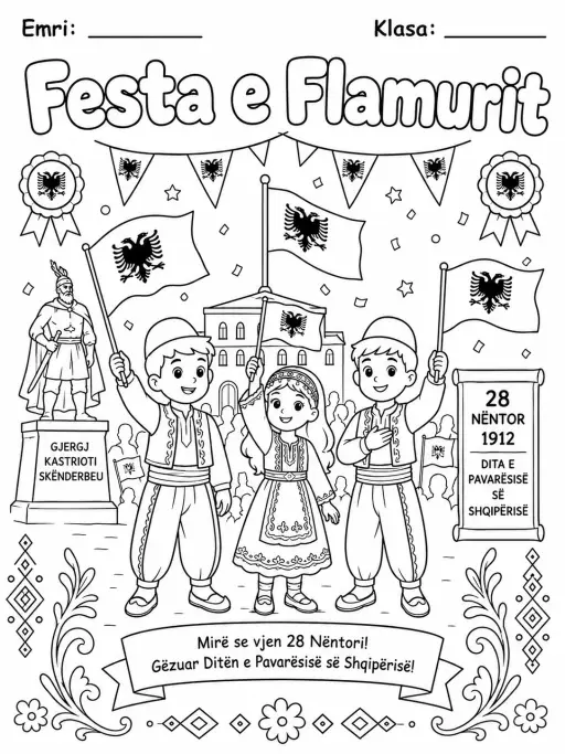 Festa e Flamurit - Faqe ngjyrosjeje