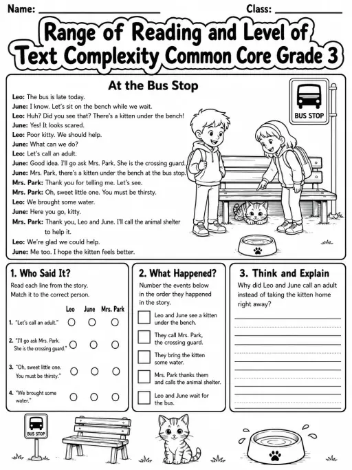 Range of Reading and Level of Text Complexity Common Core Grade 3