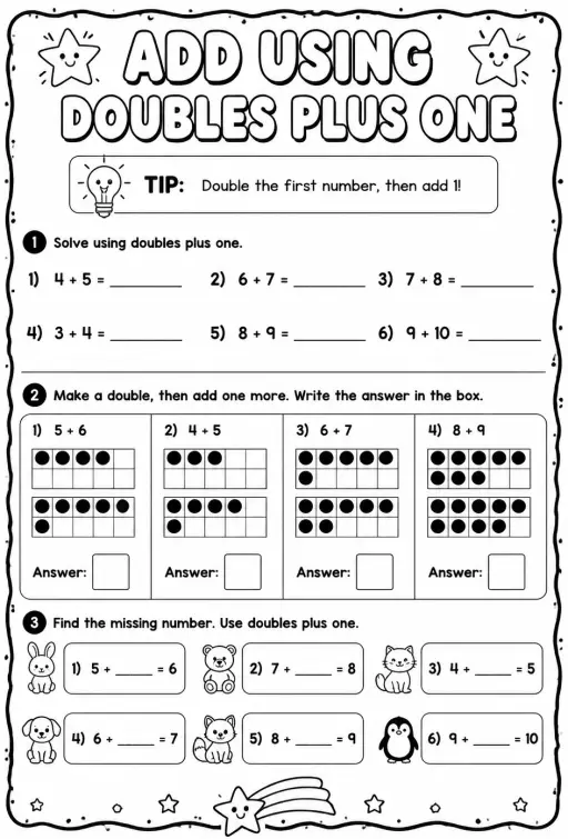 Add using doubles plus one