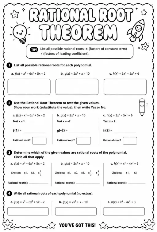 Rational root theorem
