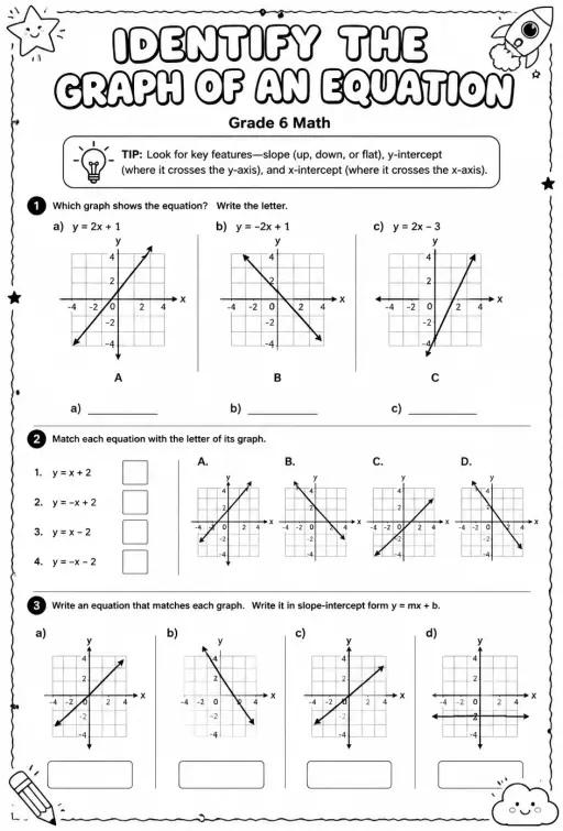 Identify the graph of an equation