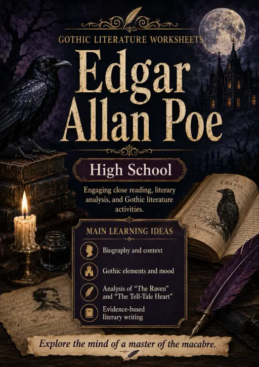 Edgar Allan Poe Worksheet Pack