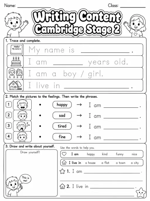 Writing Content Cambridge Stage 2