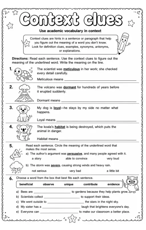 Use academic vocabulary in context