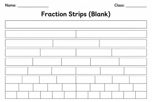 Fraction Strips (Blank)