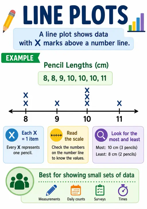 Line Plots Data and Statistics Infographic