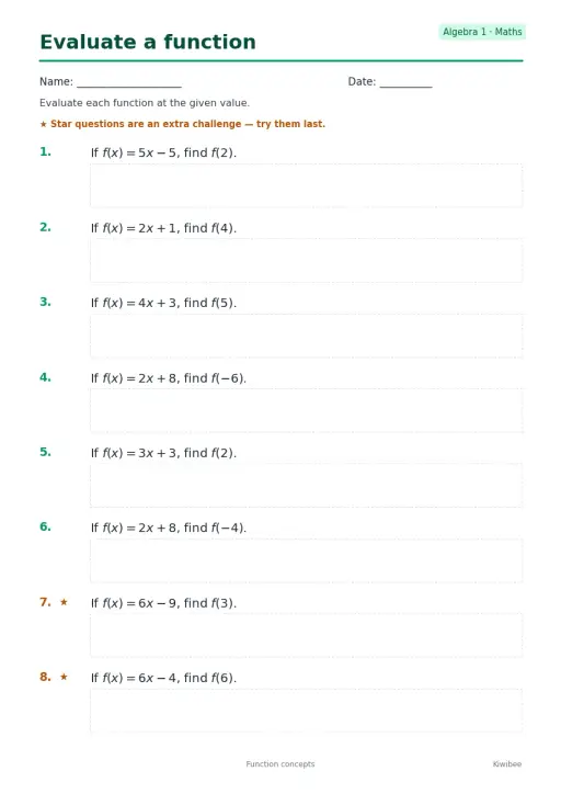 Evaluate a function