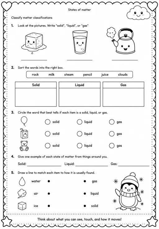Classify matter classifications