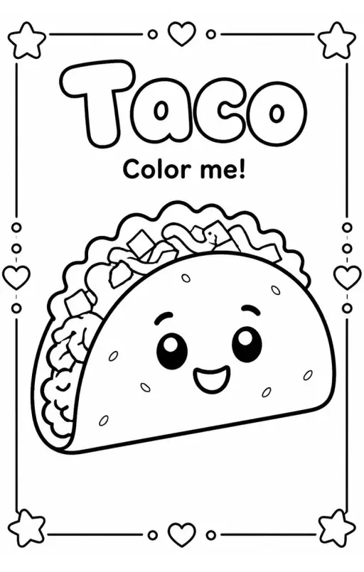 Taco Coloring Pages