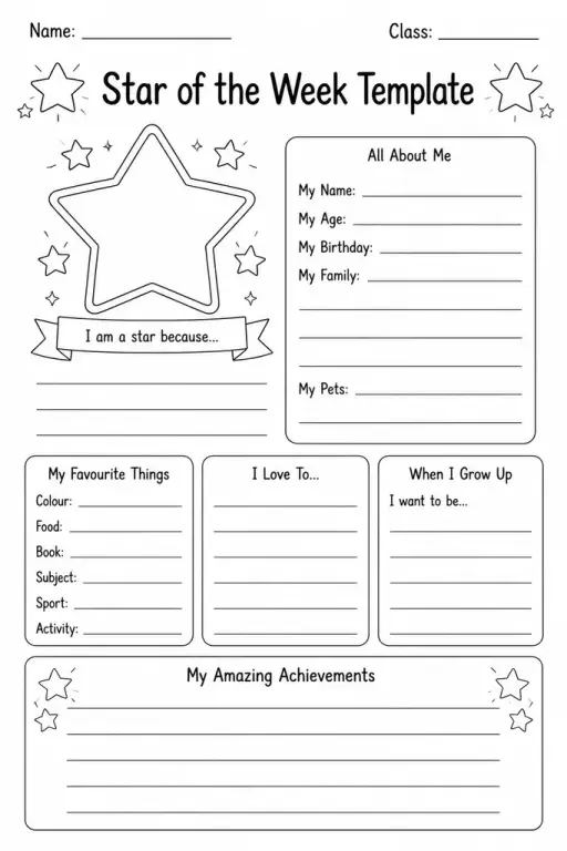 Star of the Week Template