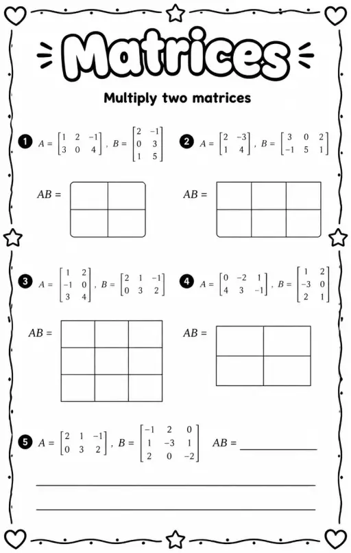 Multiply two matrices