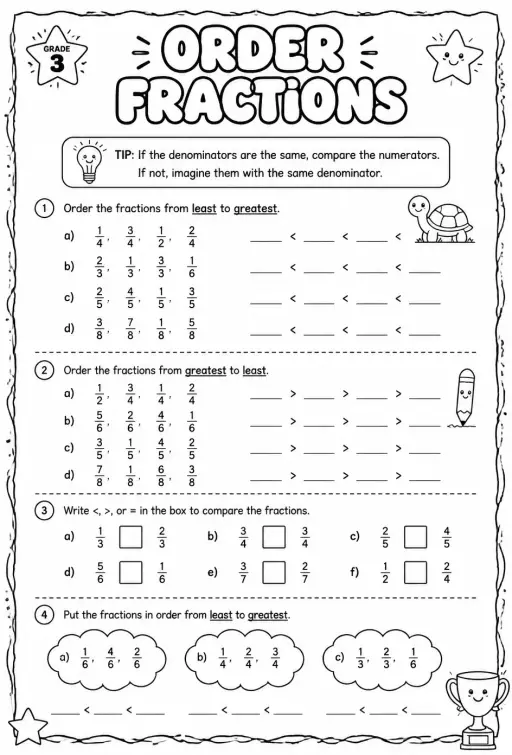 Order fractions