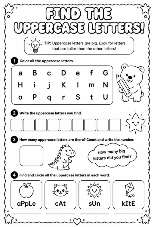 Find the uppercase letters