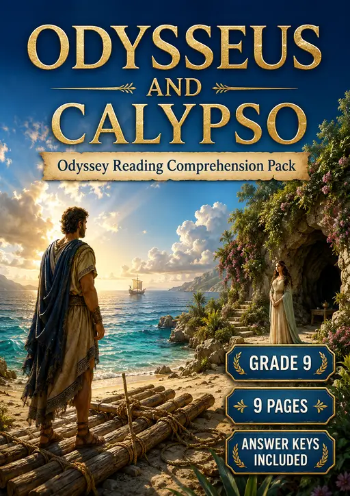 Odysseus and Calypso Reading Comprehension | Grade 9 | 9 Pages preview