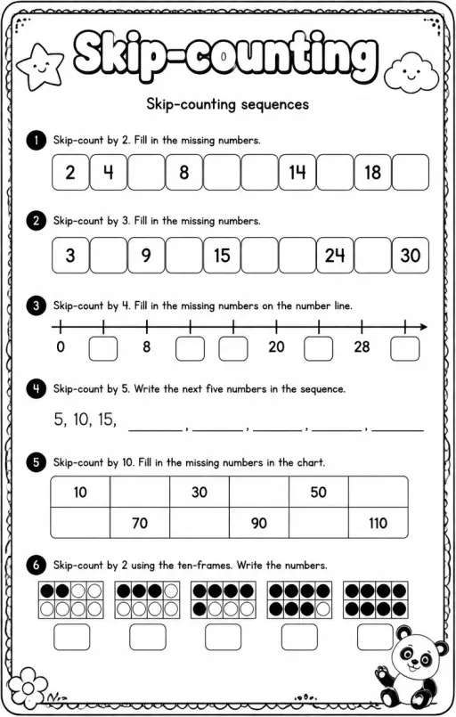 Skip-counting sequences