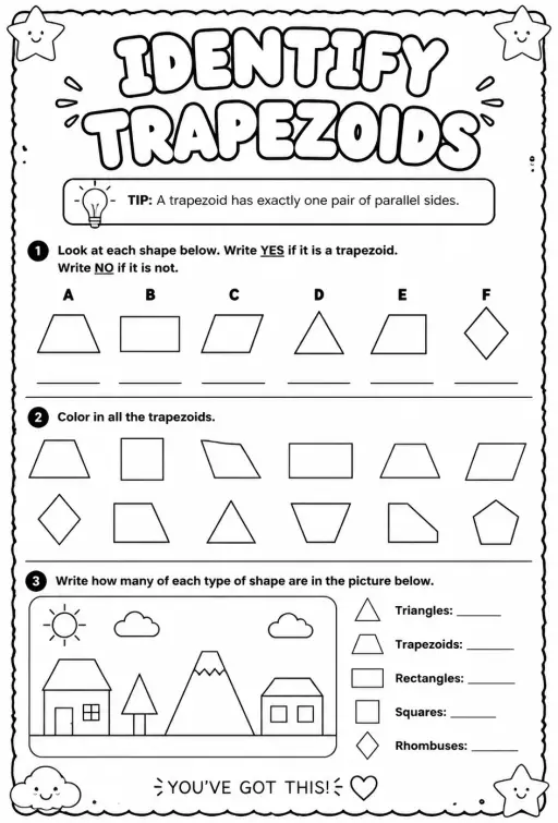 Identify trapezoids