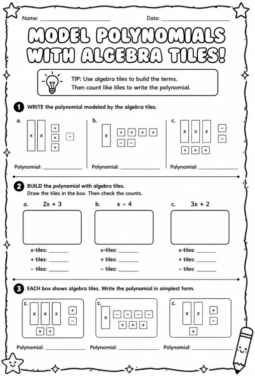 Model polynomials with algebra tiles